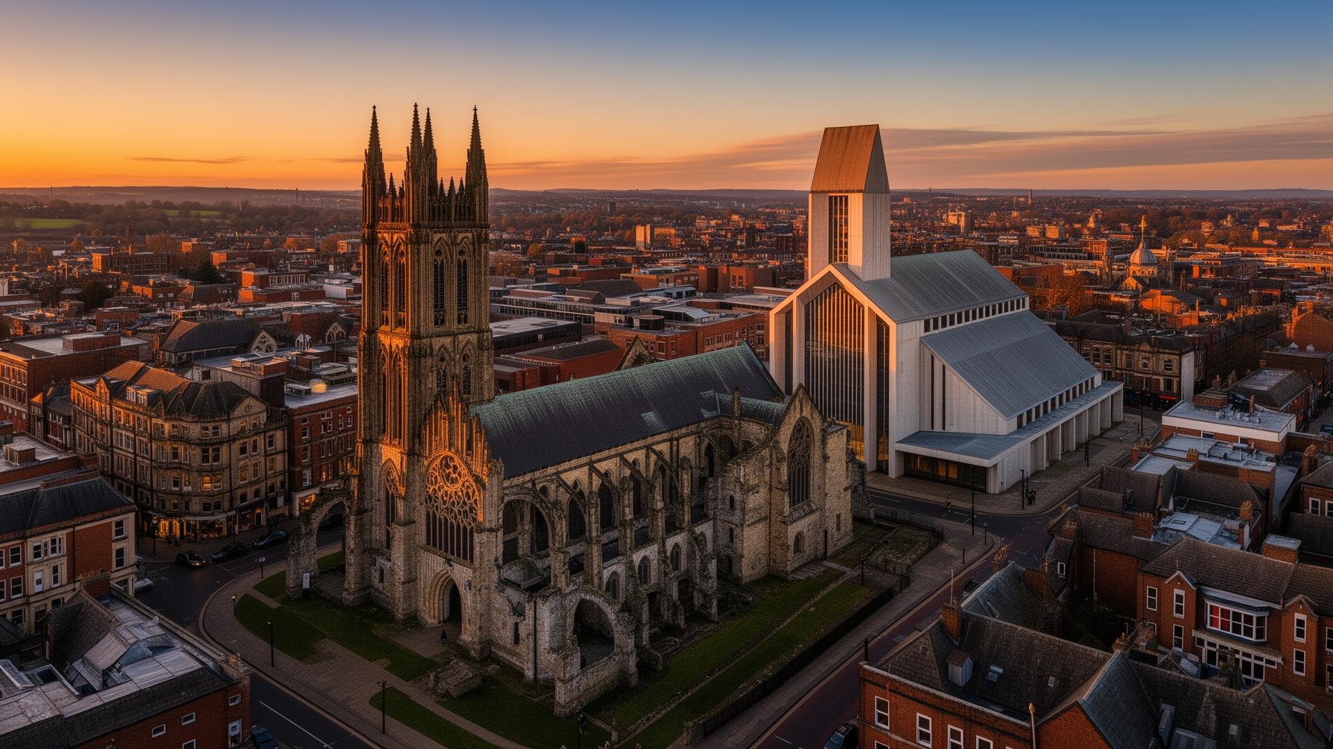 Coventry Cathedral skyline — professional bed bug pest control service area in Coventry